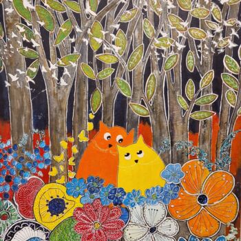 Painting titled "Toi et moi" by Monique Wouters, Original Artwork, Acrylic