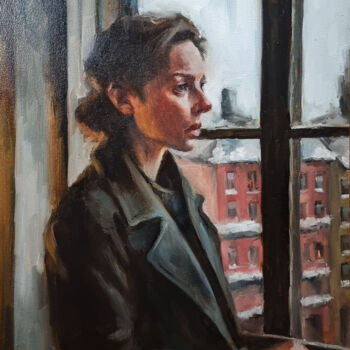 Peinture intitulée "Window of hope, 4" par Artmoods Tp, Œuvre d'art originale, Huile Monté sur Panneau de bois