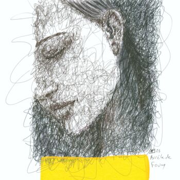 Drawing titled "Réka" by Aurèle De Fouay, Original Artwork, Ink