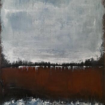 Schilderij getiteld ""Loosing grey"" door Alessio Mariotto, Origineel Kunstwerk, Acryl Gemonteerd op Frame voor houten branc…