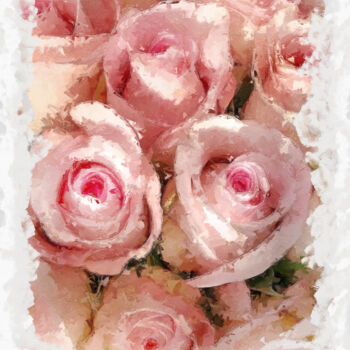 Digital Arts titled "Painted Roses" by Photospoon, Original Artwork, Digital Painting