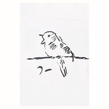 「Bird」というタイトルの描画 Irfan Ajvaziによって, オリジナルのアートワーク, 木炭