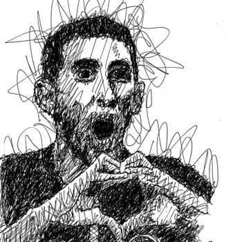 Drawing titled "Angel Fabián Di Mar…" by Aurèle De Fouay, Original Artwork, Ink