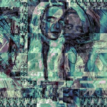 Digital Arts titled "Hungry Eyes Mint" by Mrn, Original Artwork, 2D Digital Work