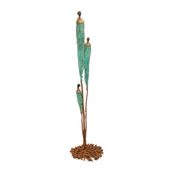 Sculpture titled "La racine de la fam…" by Ismaél Salim Patindé Kourba, Original Artwork, Bronze