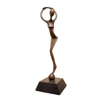 Sculpture titled "Danseuse" by Ismaél Salim Patindé Kourba, Original Artwork, Bronze