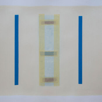 绘画 标题为“Lines Blue and Blue” 由Frank Verreyken, 原创艺术品, 丙烯