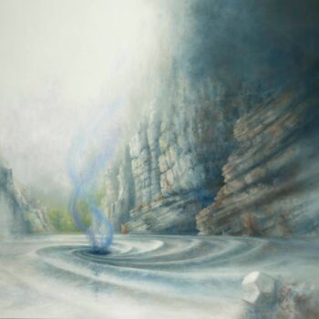 Schilderij getiteld "scylla and charybda…" door Andrzej Maląg, Origineel Kunstwerk, Olie Gemonteerd op Andere stijve panelen
