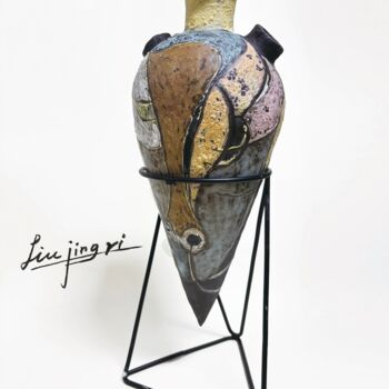Sculpture intitulée "牛" par Jingri Liu, Œuvre d'art originale, Céramique