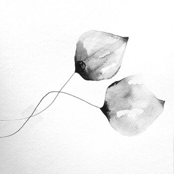 Dessin intitulée "A nos coeurs mêlés" par Isabelle Mignot, Œuvre d'art originale, Encre