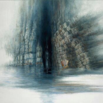 Peinture intitulée "scylla and charybda…" par Andrzej Maląg, Œuvre d'art originale, Huile Monté sur Autre panneau rigide