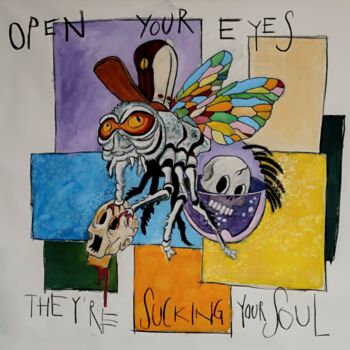 Pintura titulada "Open your eyes 2" por Brazo, Obra de arte original, Acrílico