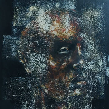 Ζωγραφική με τίτλο "abstract portrait" από Aziz Abu Ghazaleh, Αυθεντικά έργα τέχνης, Ακρυλικό