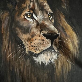 图画 标题为“Lion” 由Oksana Chebotarova, 原创艺术品, 水彩