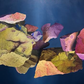 Painting titled "Dispersion" by Olivier Secretan, Original Artwork, Oil Mounted on Wood Stretcher frame