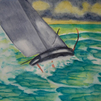 Ζωγραφική με τίτλο "AQUARELLE originale…" από Isabelle Redonnet, Αυθεντικά έργα τέχνης, Ακουαρέλα