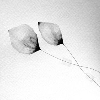 Dessin intitulée "Minute envol" par Isabelle Mignot, Œuvre d'art originale, Encre