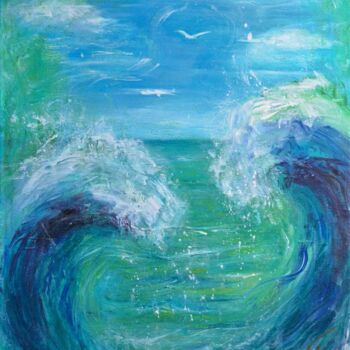 Malarstwo zatytułowany „Art painting interi…” autorstwa Elena Gerasimova, Oryginalna praca, Akryl Zamontowany na Drewniana r…