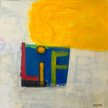 Painting titled "Live Life" by Joejene C. Santos, Original Artwork, Acrylic Mounted on Wood Stretcher frame