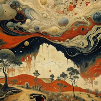 Digital Arts με τίτλο "Dreamscape Vortex" από Miguel Bruzual, Αυθεντικά έργα τέχνης, Ψηφιακή ζωγραφική