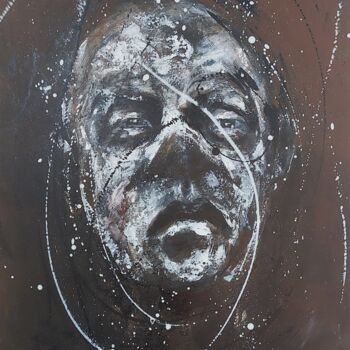 Ζωγραφική με τίτλο "abstract portrait3" από Aziz Abu Ghazaleh, Αυθεντικά έργα τέχνης, Ακρυλικό