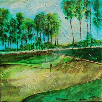 Peinture intitulée "Golf 6" par Julien Abstrait, Œuvre d'art originale, Acrylique Monté sur Châssis en bois