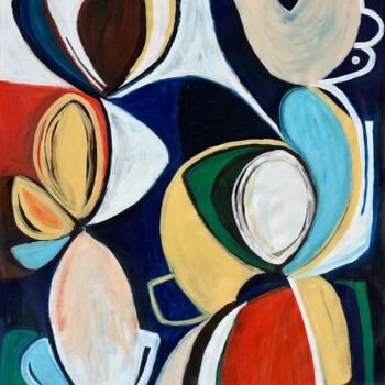 Painting titled "Caught in the Flow" by Samantha Malone, Original Artwork, Acrylic