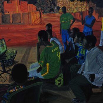 Pittura intitolato "Hemlè d'abord" da Awe Haiwe, Opera d'arte originale, Acrilico Montato su Telaio per barella in legno