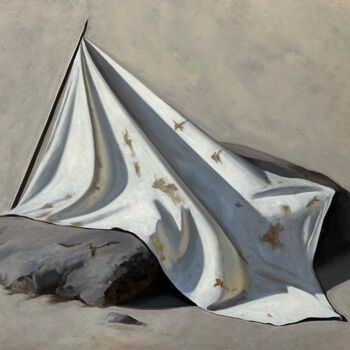 Malerei mit dem Titel "Un-estimated Peace" von Olivier Secretan, Original-Kunstwerk, Öl Auf Keilrahmen aus Holz montiert