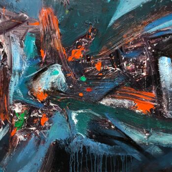 Painting titled "Into the midnight s…" by Tung Duc Pham, Original Artwork, Acrylic