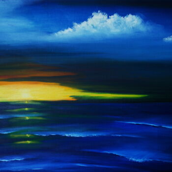 Malerei mit dem Titel "North Sea Feeling" von Ulla M. Neuhaus, Original-Kunstwerk, Öl Auf Keilrahmen aus Holz montiert