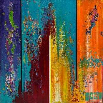 Painting titled "Field of Noise /Min…" by Uday Mastenbroek, Original Artwork, Acrylic