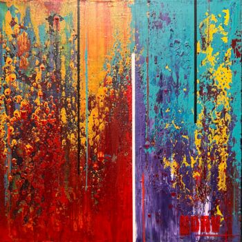 Painting titled "Field of Noise /Min…" by Uday Mastenbroek, Original Artwork, Acrylic