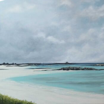 Peinture intitulée "ENEZ AR BEG" par Loïc Gourmelen, Œuvre d'art originale, Huile Monté sur Châssis en bois