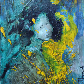 Peinture intitulée "Look at Me" par Mariam Dahtoyan, Œuvre d'art originale, Huile Monté sur Châssis en bois