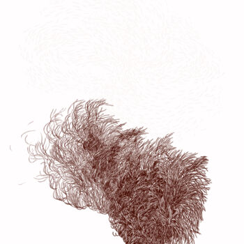 Gravures & estampes intitulée "Frissons" par Gaele Flao, Œuvre d'art originale, Sérigraphie