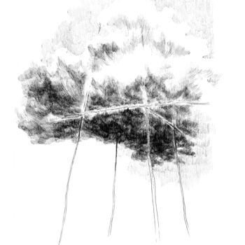 Dessin intitulée "Pour la douceur" par Gaele Flao, Œuvre d'art originale, Encre