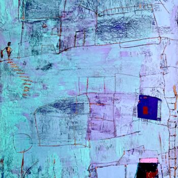 Peinture intitulée "C’est ma case" par Virginie Munch, Œuvre d'art originale, Acrylique