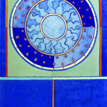 Painting titled "Orologio" by Elisabeth Perlini, Original Artwork, Oil