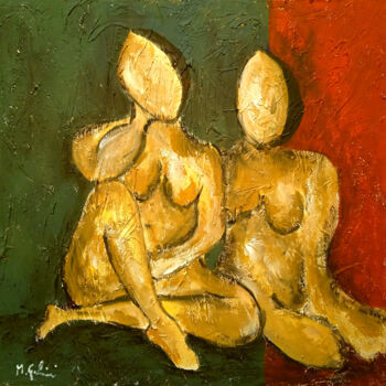 Pittura intitolato "Bagnanti - op.2" da Michele Giuliani, Opera d'arte originale, Acrilico