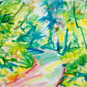 Peinture intitulée "I go up accompanied…" par Simone Romani, Œuvre d'art originale, Huile Monté sur Panneau de bois