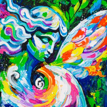Malerei mit dem Titel "Dance of the Heaven…" von Lady Redhorns, Original-Kunstwerk, Acryl
