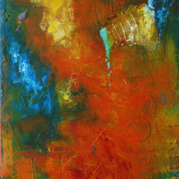 Painting titled ""Making of Sense"" by Rumen Spasov, Original Artwork, Acrylic Mounted on Wood Stretcher frame