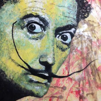 Zeichnungen mit dem Titel "Dali" von Hervé Lafuisat, Original-Kunstwerk, Pastell