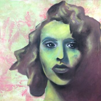 Zeichnungen mit dem Titel "Aïcha" von Hervé Lafuisat, Original-Kunstwerk, Pastell