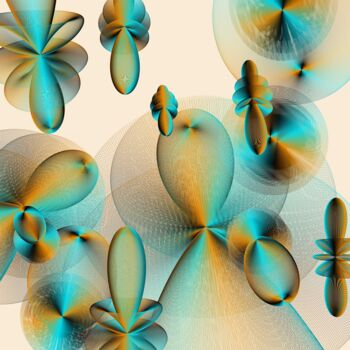 제목이 "Orbital Autumn"인 디지털 아트 Elkement (Elke Stangl)로, 원작, 3D 모델링