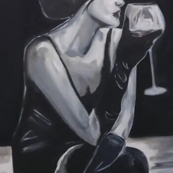 Malerei mit dem Titel "When the Lights gon…" von Maximilian Angenstein, Original-Kunstwerk, Acryl Auf Keilrahmen aus Holz mo…
