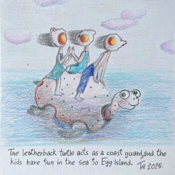 "Egg kids have fun o…" başlıklı Resim Ta Byrne tarafından, Orijinal sanat, Kalem