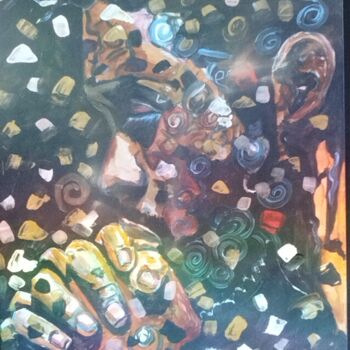 Malerei mit dem Titel "The pray II" von Maximilian Angenstein, Original-Kunstwerk, Acryl Auf Plexiglas montiert