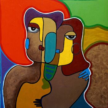 Painting titled "The World Around Us" by Omonu Salisu, Original Artwork, Acrylic
